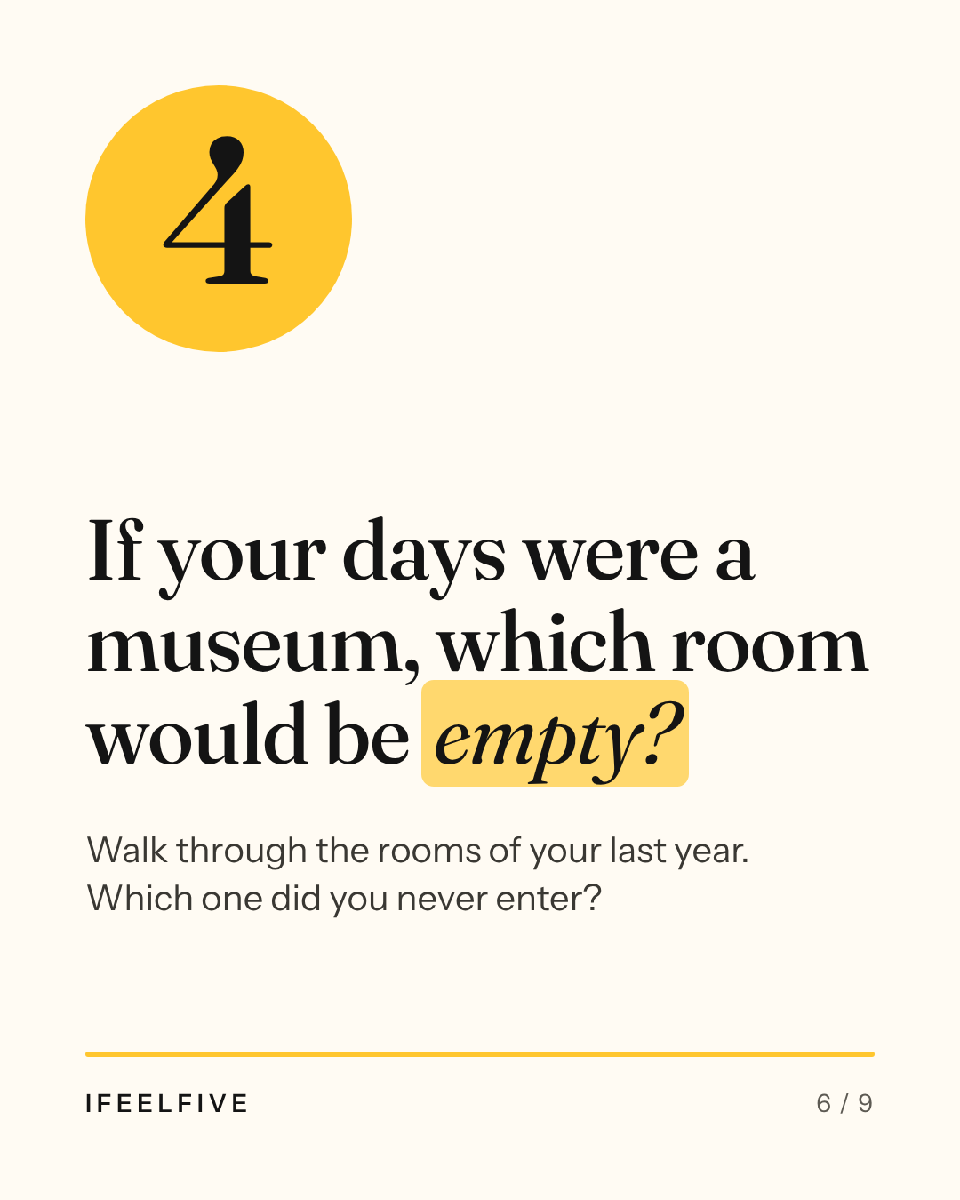 Five questions to find your Big Five for Life, card 6 of 9