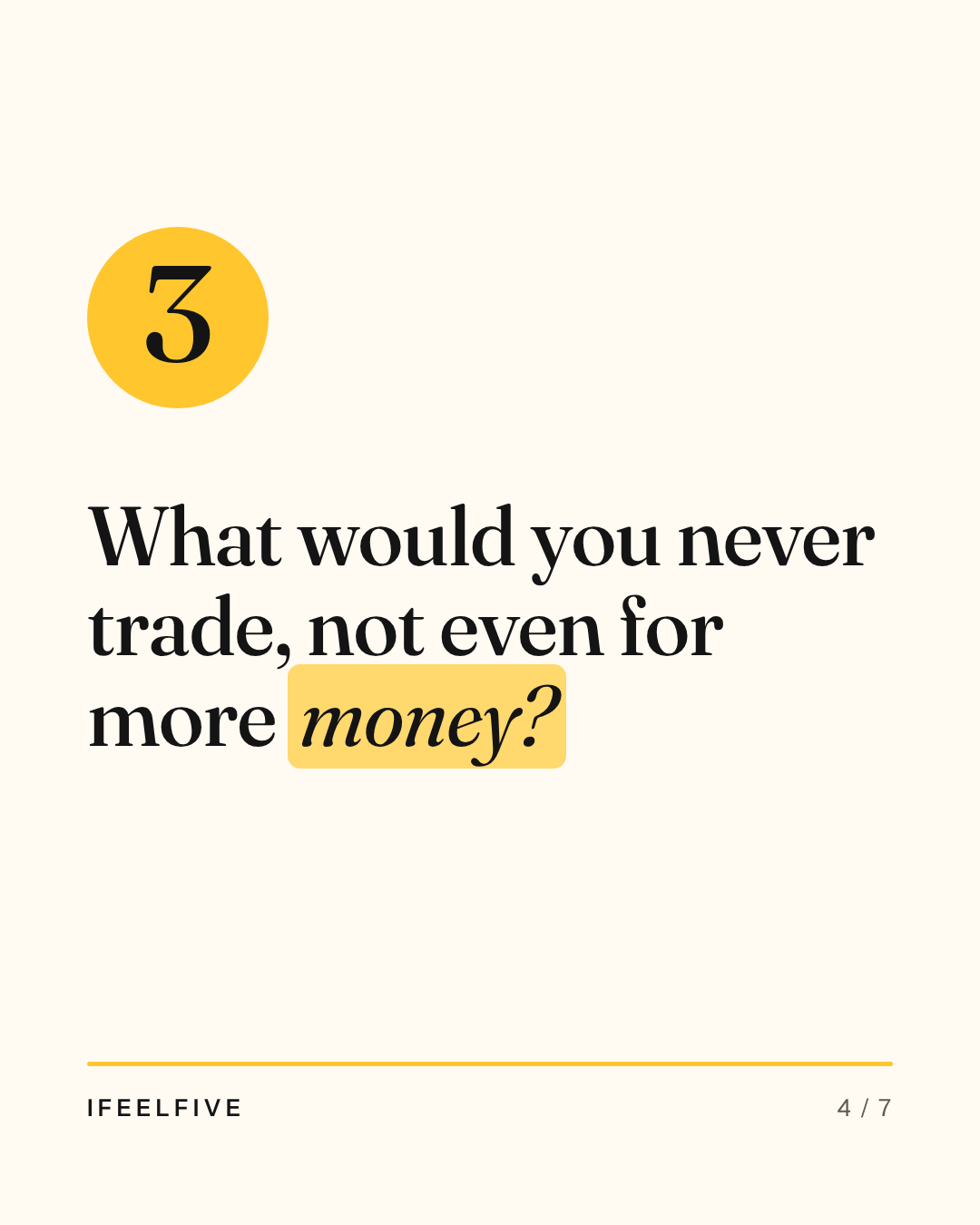 Five questions to find out what really matters to you, card 4 of 7