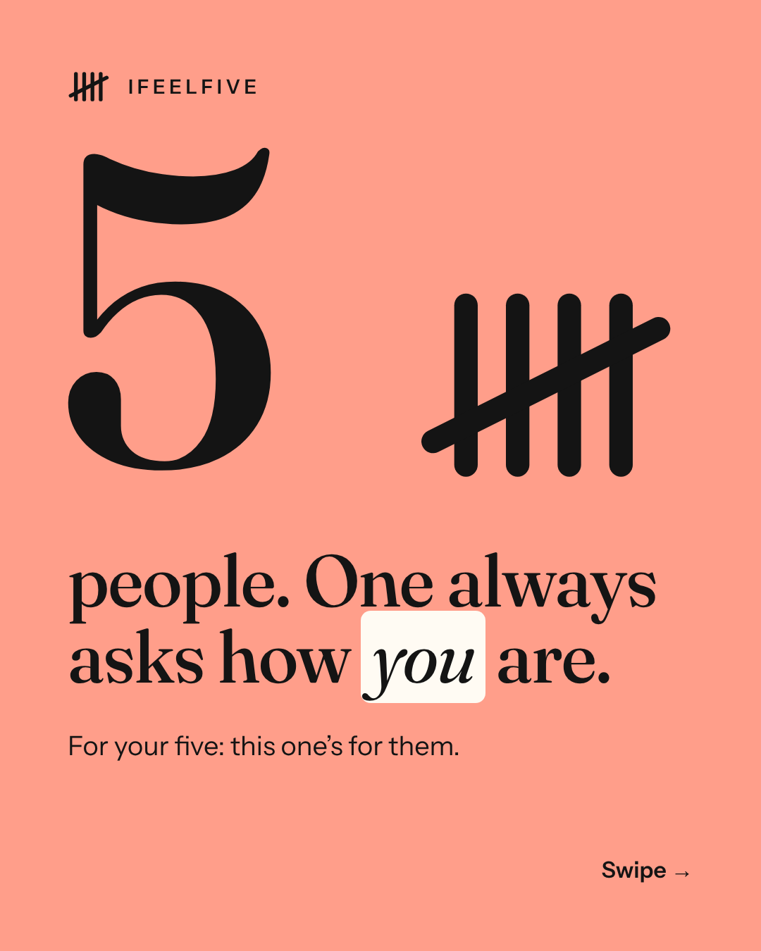 For the friend who always asks how you are, card 1 of 7