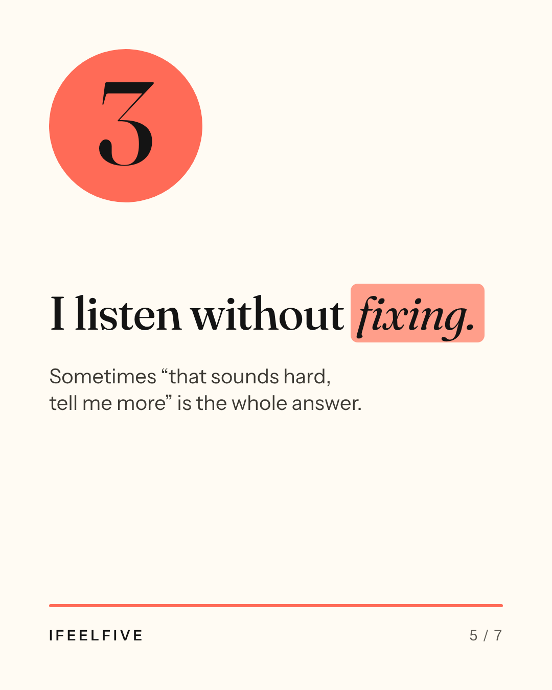 For the friend who always asks how you are, card 5 of 7