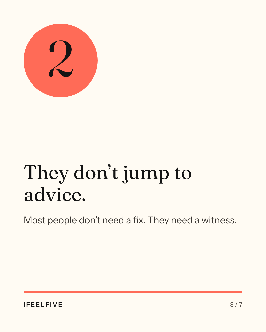 Five things the best listeners never do, card 3 of 7