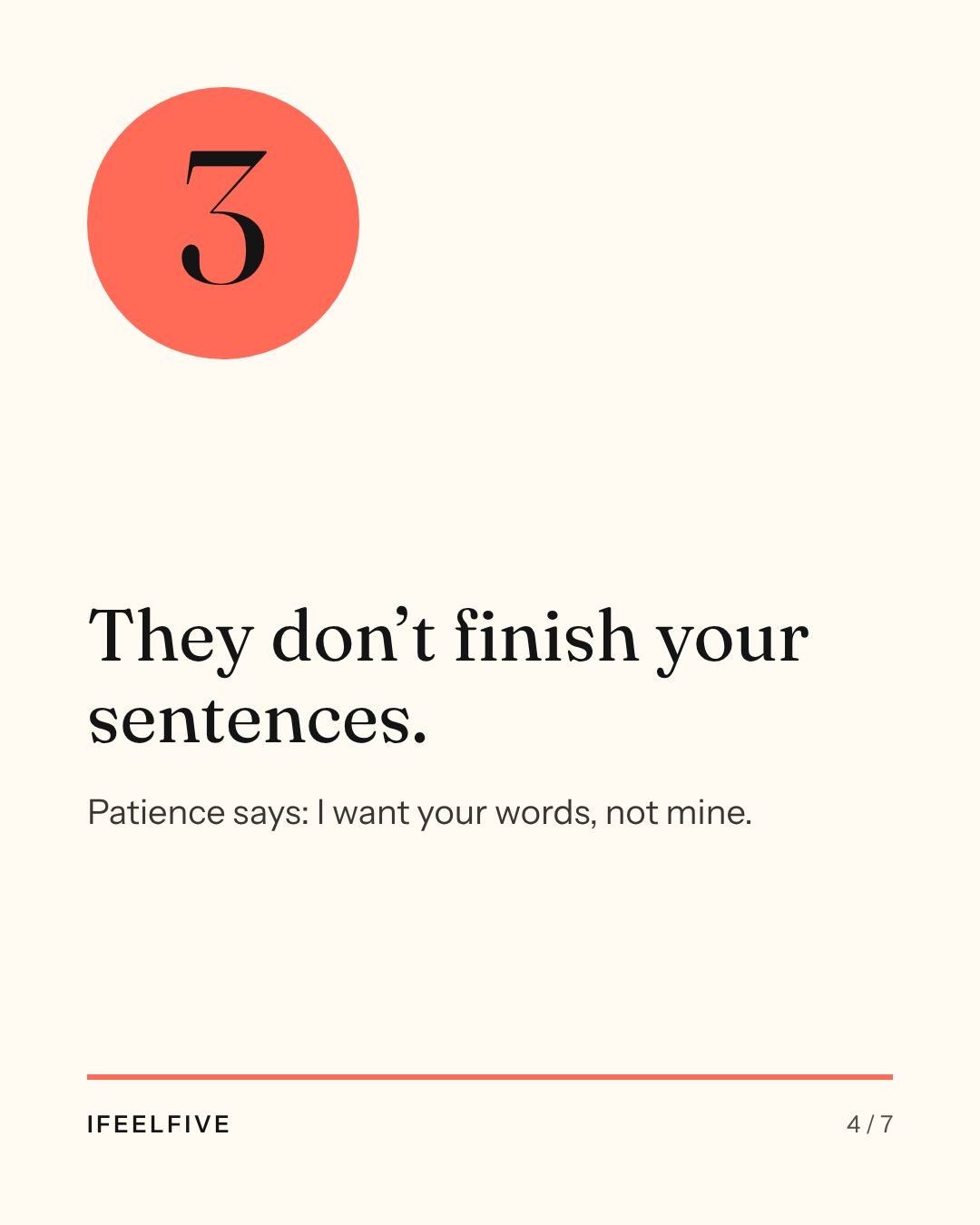 Five things the best listeners never do, card 4 of 7