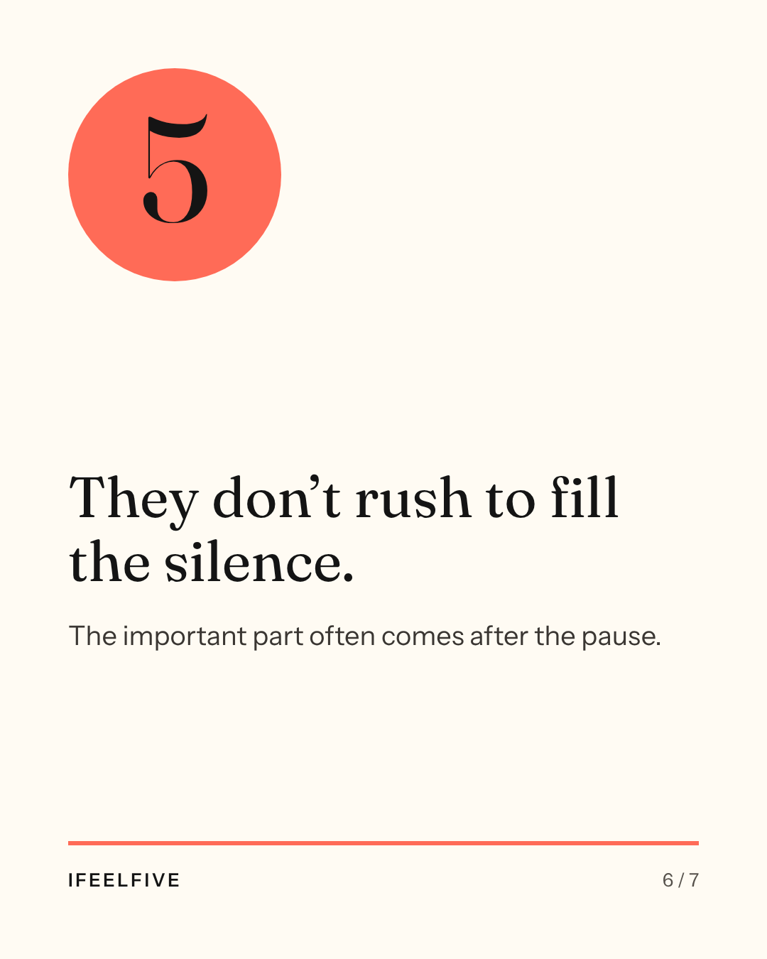 Five things the best listeners never do, card 6 of 7
