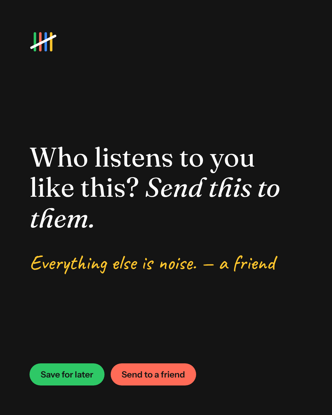 Five things the best listeners never do, card 7 of 7