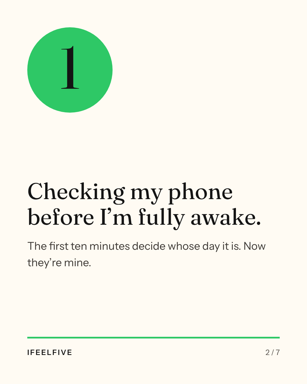 Five things I stopped doing and got my energy back, card 2 of 7