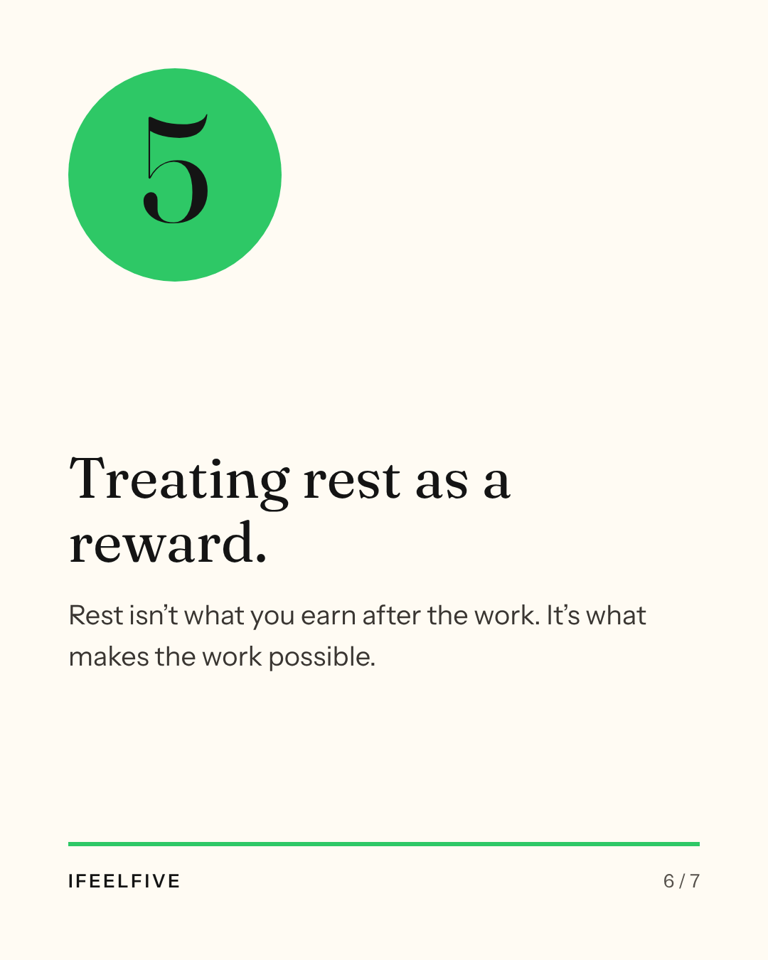 Five things I stopped doing and got my energy back, card 6 of 7