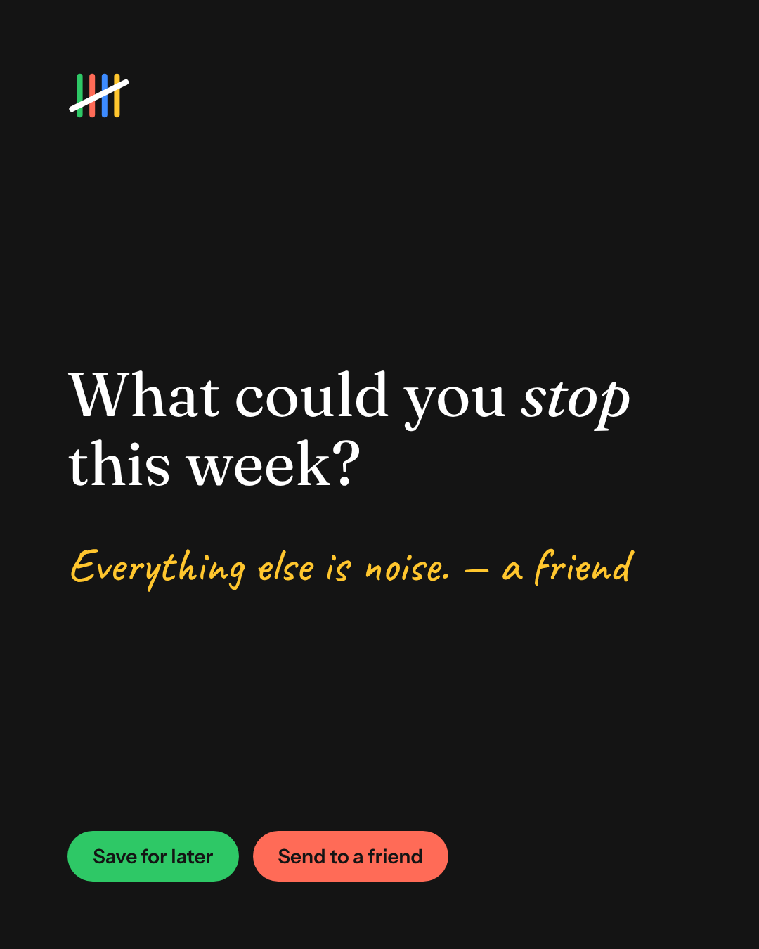 Five things I stopped doing and got my energy back, card 7 of 7