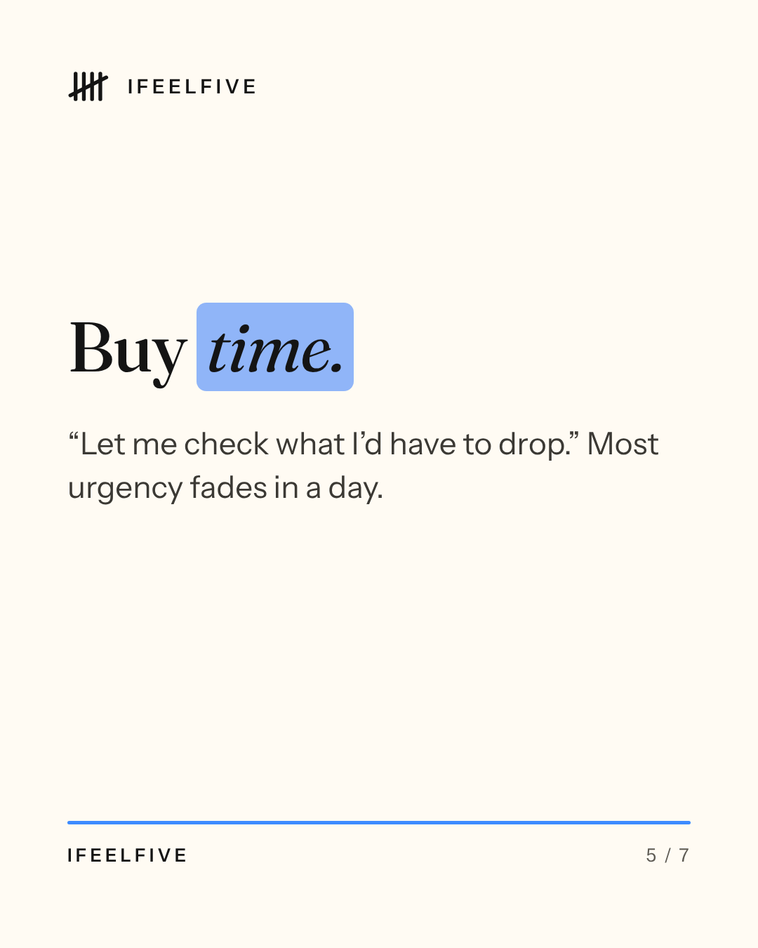 Saying yes to everything? How to say no at work without the guilt., card 5 of 7