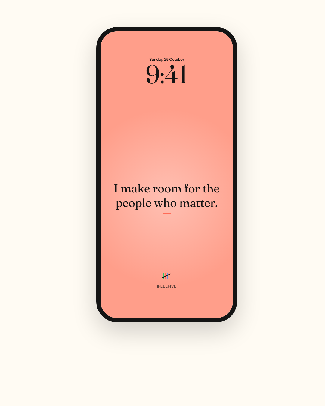 Your new lock screen: one for today, one for your people., card 2 of 3