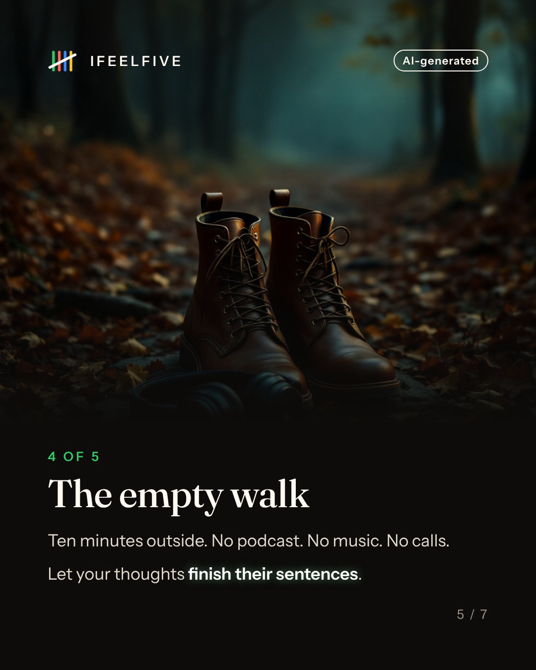5 tiny habits that calm a loud mind, card 5 of 7