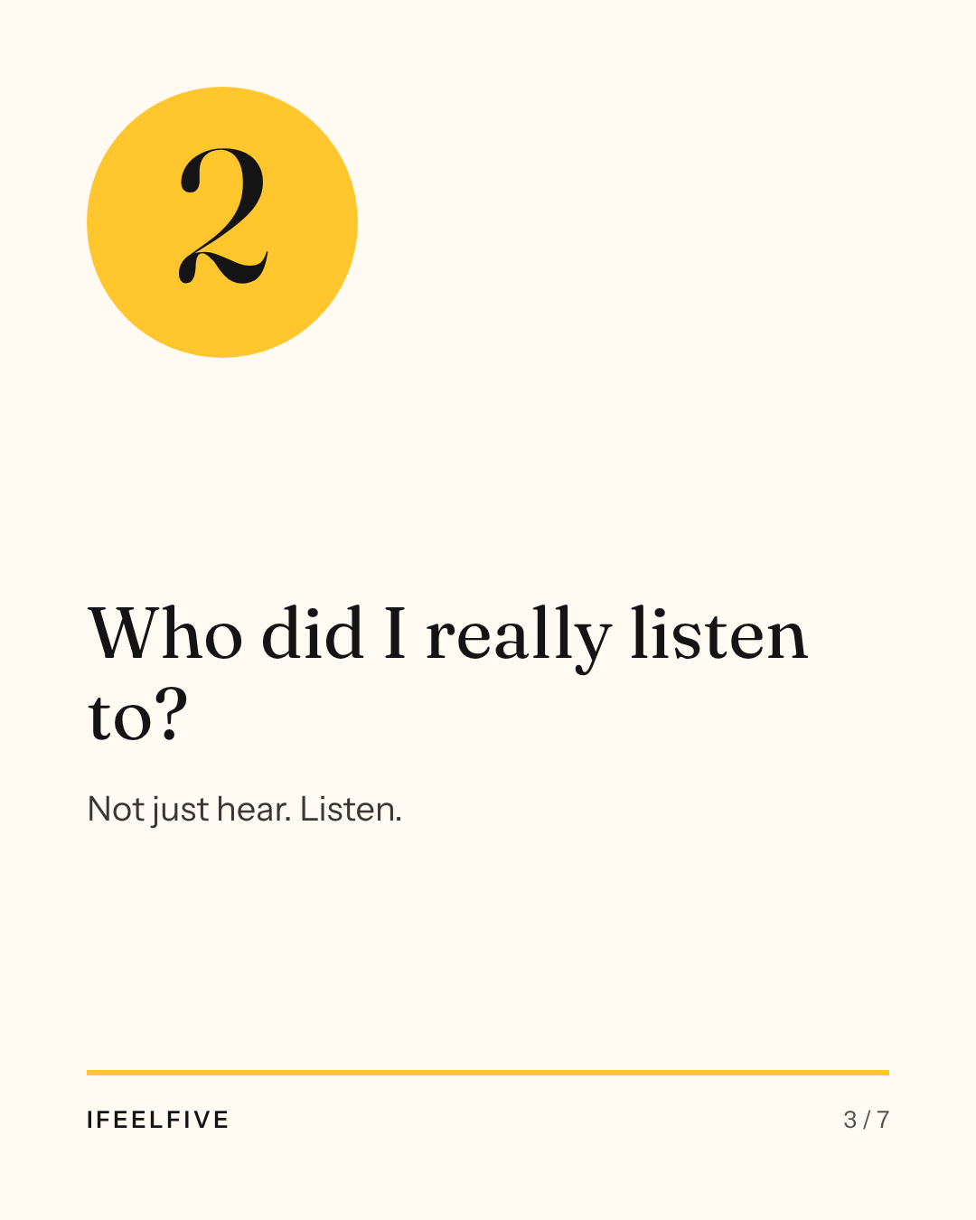 Five questions for the end of your week, card 3 of 7