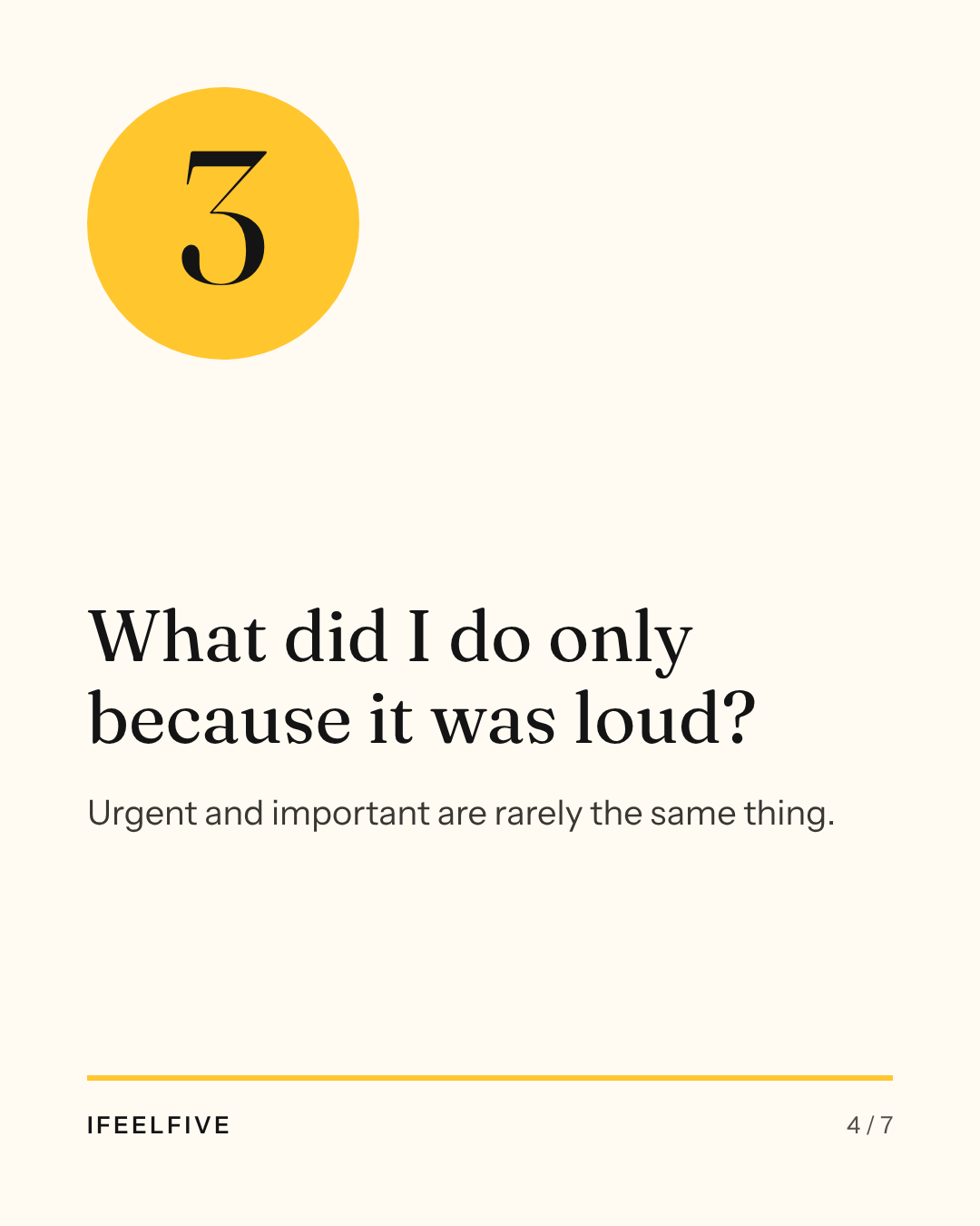 Five questions for the end of your week, card 4 of 7