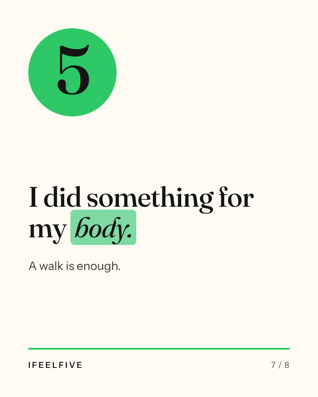 Some days I feel five., card 7 of 8