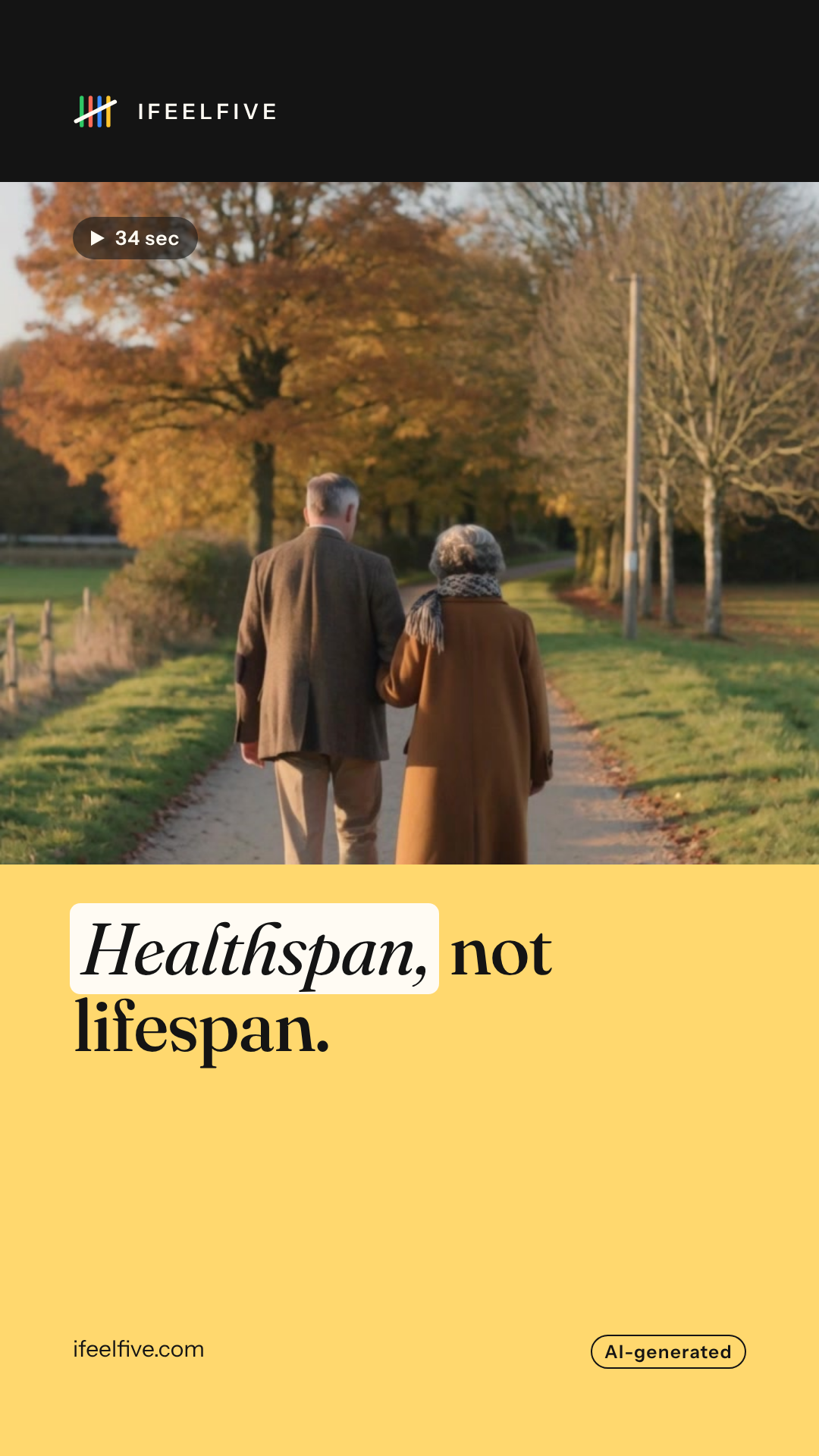 Healthspan, not lifespan.: video cover