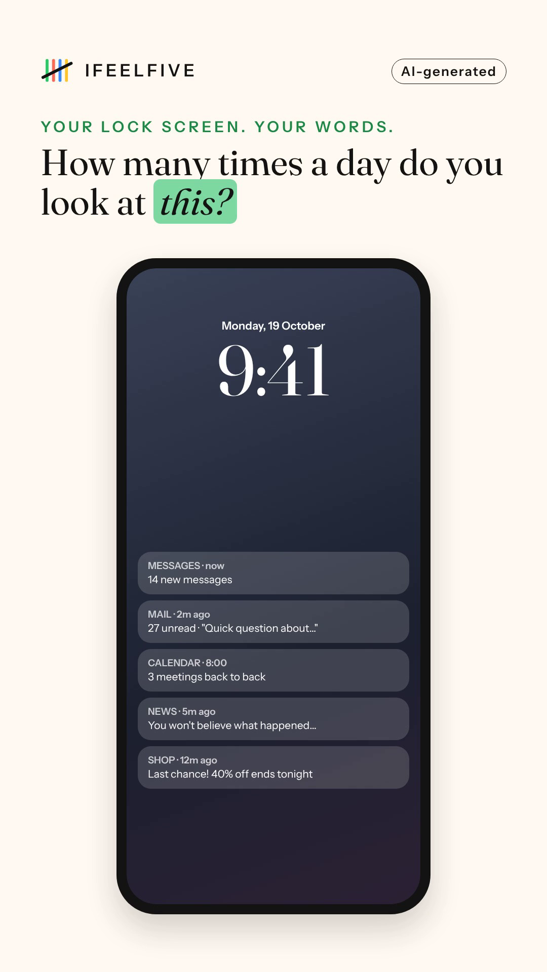 Your lock screen, in your own words: video cover